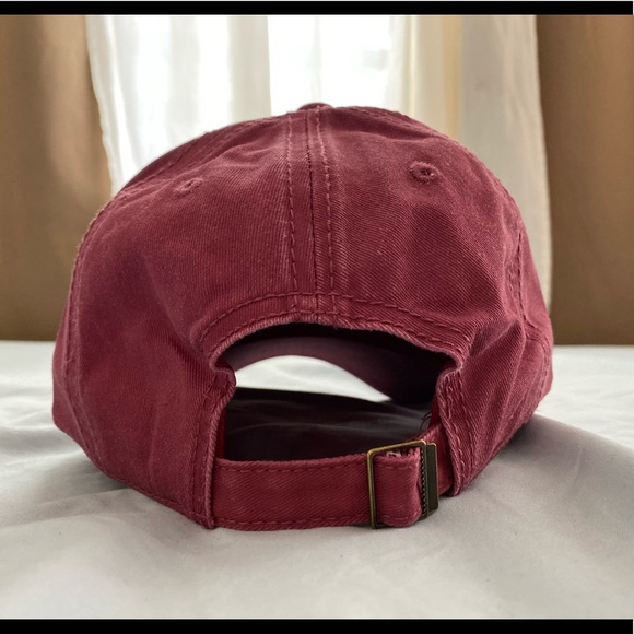 DOG MOM - distress red baseball hat. - Picture 2 of 5